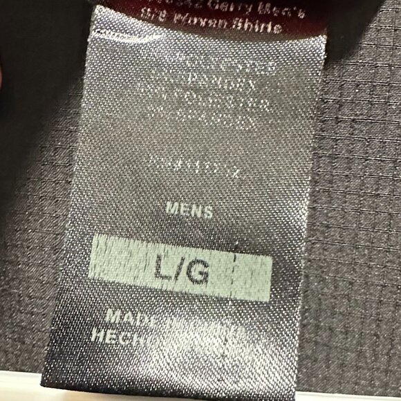 Gerry Men's Black Short Sleeve Button Up Shirt With Zipper Pocket Sz L - Picture 5 of 9